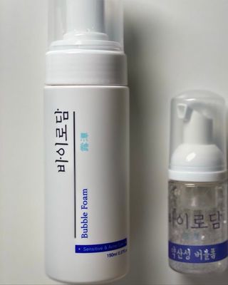 [바이로담] 저자극 약산성버블 폼 폼클렌징 150ml — 5점을 준 리뷰어가 2021년 3월 올린 사용 사진