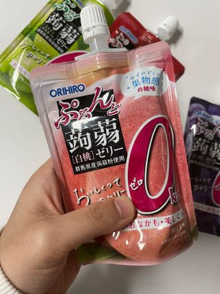 ORIHIRO 오리히로 곤약젤리 제로칼로리 130g 4종 4팩(맛별로 1팩씩) — 5점을 준 리뷰어가 2023년 2월 올린 사용 사진