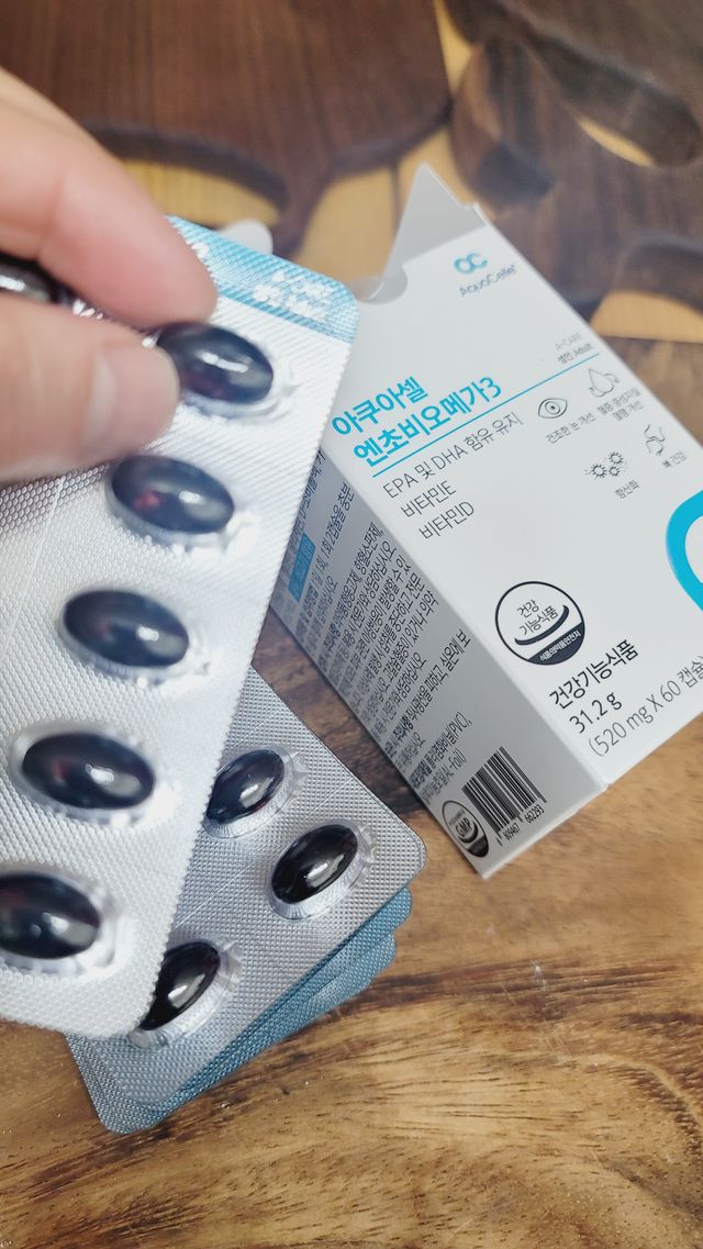 아쿠아셀 엔초비오메가3 60캡슐 리뷰 사진