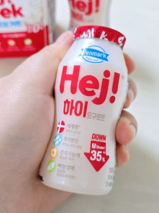 덴마크 *[구매평]하이(Hej!) 브랜드 패키지(요구르트, 그릭요거트) — 5점을 준 리뷰어가 2025년 9월 올린 사용 사진