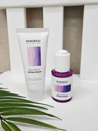 바노바기 코스메틱 바노바기 밀크 씨슬 리페어 세럼 30ml & 크림 50ml — 5점을 준 리뷰어가 2024년 6월 올린 사용 사진
