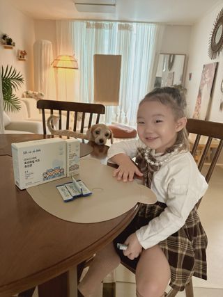 프리 (24.09.12 출시) 라비드베베 프리미엄 키즈 유산균 2g x 28포(28일분) — 5점을 준 리뷰어가 2024년 9월 올린 사용 사진