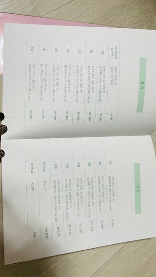 리훈 2023년 아이라이크 모눈 다이어리 미니달력 세트 — 5점을 준 리뷰어가 2022년 11월 올린 사용 사진