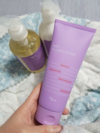 빅그린 베이비라인 3종세트 - 샴푸앤바디워시500ml,올인원로션500ml,바디크림170ml — 5점을 준 리뷰어가 2022년 12월 올린 사용 사진