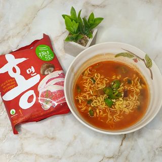 [풀무원] 자연은맛있다 정면, 백면, 홍면  세트 — 5점을 준 리뷰어가 2021년 4월 올린 사용 사진