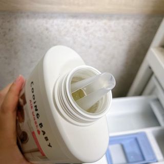 쿠잉베이비 에어워시 세탁세제,섬유유연제 1L — 5점을 준 리뷰어가 2023년 2월 올린 사용 사진