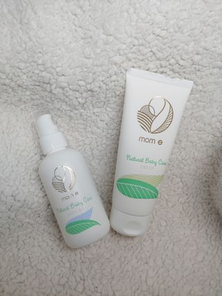 mom e 맘이 내추럴 베이비 케어 크림+바디오일 — 5점을 준 리뷰어가 2021년 1월 올린 사용 사진