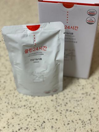 클린24시간 1BOX(5포) + 전용보틀(500ml) — 4.5점을 준 리뷰어가 2022년 12월 올린 사용 사진