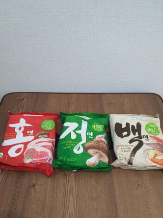[풀무원] 자연은맛있다 정면, 백면, 홍면  세트 — 5점을 준 리뷰어가 2021년 4월 올린 사용 사진