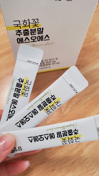 체인미 국화꽃 추출분말 에스오에스 곡류효소 과일채소 17종 혼합 분말 스틱 — 4점을 준 리뷰어가 2021년 12월 올린 사용 사진