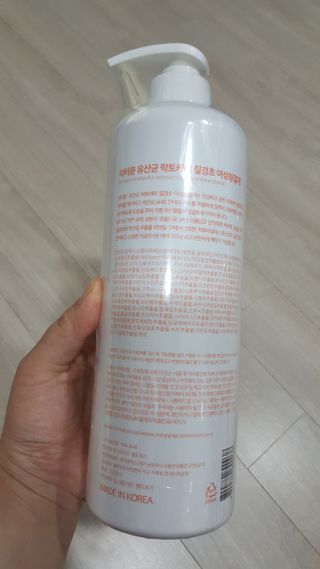 프리[닥터문] 유산균 락토케어 질경초 여성청결제 1000ml (젤타입) — 5점을 준 리뷰어가 2022년 5월 올린 사용 사진
