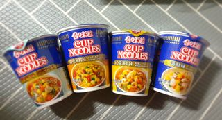 NISSIN 닛신 컵누들  4종 - 씨푸드오리지날, 씨푸드 스파이시, 씨푸드 커리, 씨푸드 XO소스 — 3.5점을 준 리뷰어가 2022년 4월 올린 사용 사진