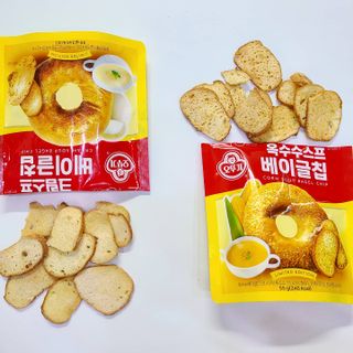 딜라이트 프로젝트 오뚜기스프 베이글칩 2종 — 5점을 준 리뷰어가 2021년 8월 올린 사용 사진