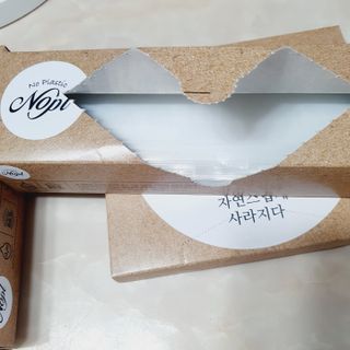 노플(NOPL) 노플 친환경 바이오 산화 생분해  항균 일회용 위생 비닐장갑 100매 + 지퍼백 소형, 대형 — 4.5점을 준 리뷰어가 2021년 9월 올린 사용 사진