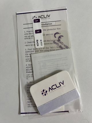 아클리브 Eco 항균 항바이러스 액정 보호필름(iPhone) — 5점을 준 리뷰어가 2022년 8월 올린 사용 사진