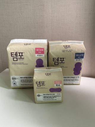N[템포] 템포 패드 내추럴 순면 생리대 SET(중형 슬림 + 대형 + 라이너) — 5점을 준 리뷰어가 2024년 2월 올린 사용 사진