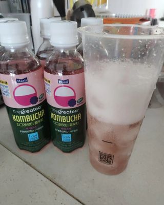 더그레잇티 콤부차 [매일유업] 더그레잇티 44kcal 콤부차 300ml *12개입 (오리지널 6개+베리리치 6개) — 5점을 준 리뷰어가 2023년 8월 올린 사용 사진