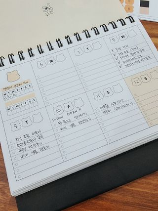 리훈 곰부 세우는 체크리스트 위클리 탁상 플래너 주간 일주일 계획표 — 5점을 준 리뷰어가 2023년 3월 올린 사용 사진