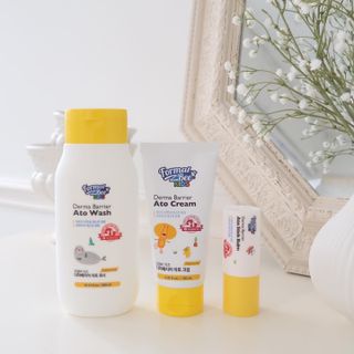 포멀비 키즈 더마베리어 아토 세트(크림 120ml+워시 300ml+스틱밤 18g) — 5점을 준 리뷰어가 2023년 10월 올린 사용 사진