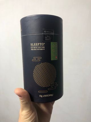 프리마인 자체 기업부설 연구소에서 찾아낸 건강한 수면의 비밀.  슬립토 플러스 30포 — 4점을 준 리뷰어가 2021년 10월 올린 사용 사진
