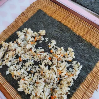 해풀잎 누구나 김밥*1ea [(혼합야채 35g *1ea,  김밥김 (5g, 5ea),  양념간장 (6g, 5ea), 참기름(5g, 2ea)] — 5점을 준 리뷰어가 2022년 7월 올린 사용 사진