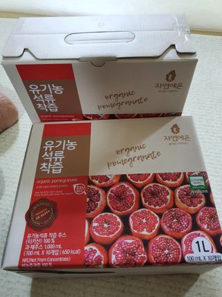자연에온 유기농 석류 착즙 100mL 10개입 2BOX — 5점을 준 리뷰어가 2020년 12월 올린 사용 사진