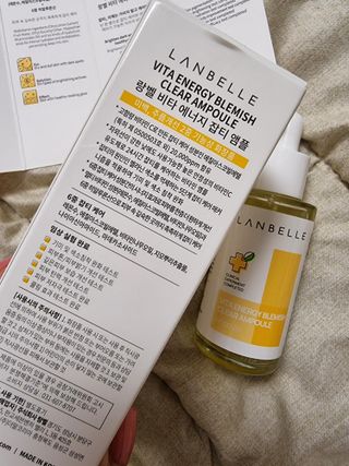 랑벨 비타 에너지 잡티 앰플 50ml 고농축 비타민, 저자극, 수분 촉촉, 미백 앰플 — 4점을 준 리뷰어가 2022년 4월 올린 사용 사진