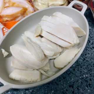 한끼통살 슬라이스 닭가슴살 — 5점을 준 리뷰어가 2023년 2월 올린 사용 사진