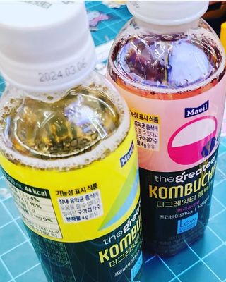 더그레잇티 콤부차 [매일유업] 더그레잇티 44kcal 콤부차 300ml *12개입 (오리지널 6개+베리리치 6개) — 5점을 준 리뷰어가 2023년 7월 올린 사용 사진