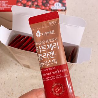자연에온 몽모랑시 타트체리 3종 세트 구성 - 저분자콜라겐젤리, NFC 착즙주스 — 5점을 준 리뷰어가 2021년 7월 올린 사용 사진