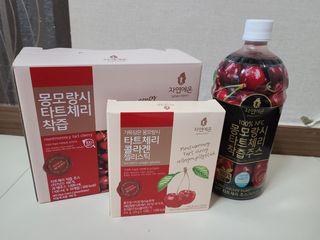 자연에온 몽모랑시 타트체리 3종 세트 구성 - 저분자콜라겐젤리, NFC 착즙주스 — 5점을 준 리뷰어가 2021년 7월 올린 사용 사진