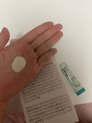 프리마인 유산균 국가지정연구소 선정, 살아있는 생유산균 200억 마리의 힘. 유산균n굿바이옴플러스 — 5점을 준 리뷰어가 2022년 2월 올린 사용 사진
