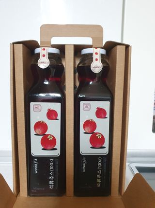 [바이윙클] 페르시아 유기농 석류 착즙주스 750ml 2병 + 선물박스 세트 — 5점을 준 리뷰어가 2022년 2월 올린 사용 사진