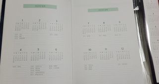 리훈 2023년 아이라이크 모눈 다이어리 미니달력 세트 — 5점을 준 리뷰어가 2022년 12월 올린 사용 사진