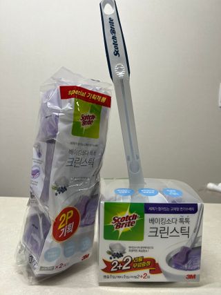 3M 스카치브라이트 크린스틱 베이킹소다 핸들 + 리필 9입 + 캐디증정 — 5점을 준 리뷰어가 2023년 9월 올린 사용 사진