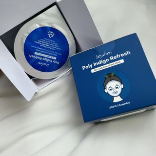 제주인디 폴리인디고 리프레쉬 바이오셀룰로오스 마스크팩 — 3점을 준 리뷰어가 2021년 11월 올린 사용 사진