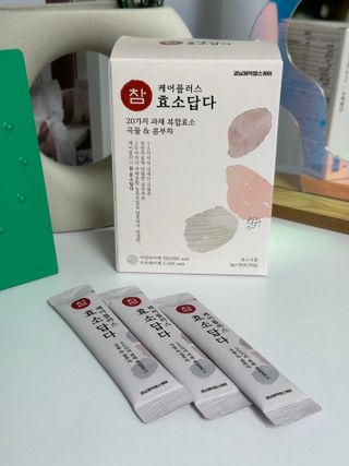 FREE [경남제약헬스케어] 런칭기념 케어플러스 참효소답다 3g x 30포/곡물효소&콤부차 — 5점을 준 리뷰어가 2023년 10월 올린 사용 사진