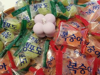 청포도캔디 복숭아캔디 — 5점을 준 리뷰어가 2022년 11월 올린 사용 사진