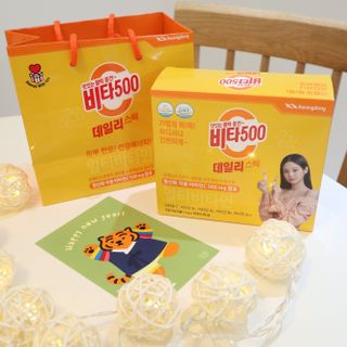 광동제약 [광동] 비타500데일리스틱 70포X2개 + 뚱랑이엽서 + 쇼핑백 증정 — 4.5점을 준 리뷰어가 2022년 1월 올린 사용 사진