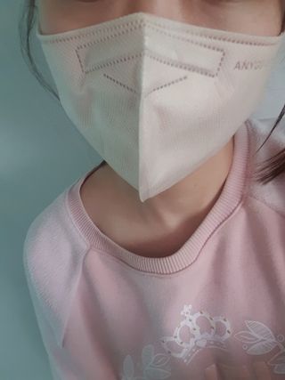 애니가드 셋업메베마스크 (대형 4컬러 + 중형 4컬러) — 5점을 준 리뷰어가 2022년 4월 올린 사용 사진
