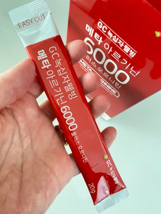 메타아르기닌 GC녹십자웰빙 메타 아르기닌 6000 플러스 오르니틴 — 4점을 준 리뷰어가 2022년 9월 올린 사용 사진