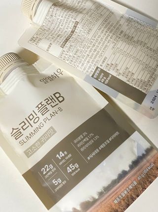 일일하우 슬리밍 플랜B 고소한 귀리맛, 진한 카카오맛 (체중조절식) — 4점을 준 리뷰어가 2023년 7월 올린 사용 사진