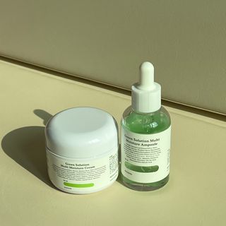 [녹산] 그린 솔루션 멀티 수분 앰플 + 그린 솔루션 멀티 수분크림 — 5점을 준 리뷰어가 2022년 10월 올린 사용 사진