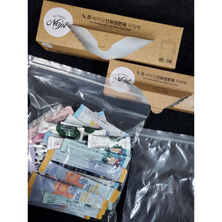 노플(NOPL) 노플 친환경 바이오 산화 생분해  항균 일회용 위생 비닐장갑 100매 + 지퍼백 소형, 대형 — 5점을 준 리뷰어가 2021년 9월 올린 사용 사진