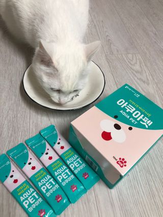 펫시랩 반려견용 액상 프리바이오틱스 아쿠아펫 — 5점을 준 리뷰어가 2021년 1월 올린 사용 사진