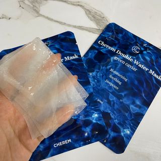 체르엠 그린 케비어 더블워터 마스크팩 5매입  2팩 — 5점을 준 리뷰어가 2021년 11월 올린 사용 사진