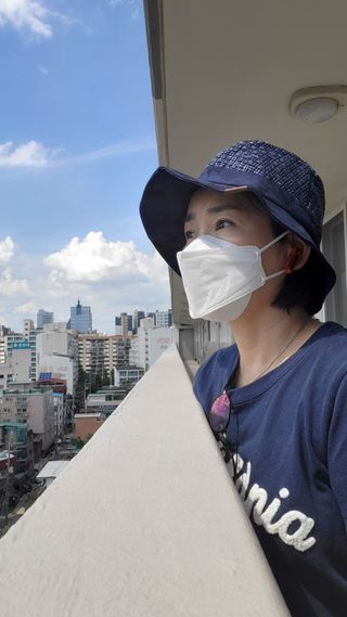 케이파이 항균 마스크 [케이파이] 항균 마스크 60매입 (개별 포장) 숨쉬기 편하여, 야외에서 운동할 때 사용이 편합니다. — 5점을 준 리뷰어가 2022년 7월 올린 사용 사진