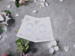 아미퓨어 촉촉하고 밝은 피부를 만들어주는 1일1팩, 아미노이펙트 마스크 10매 — 5점을 준 리뷰어가 2021년 6월 올린 사용 사진