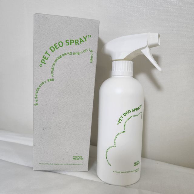 [푸푸몬스터] 비건 펫 데오 스프레이(탈취제) 500ml (유향/무향 택 1) 리뷰 사진