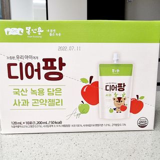 [몸엔용] 우리 아이 건강간식, 달콤한 녹용곤약젤리 디어팡 4종 — 5점을 준 리뷰어가 2021년 8월 올린 사용 사진